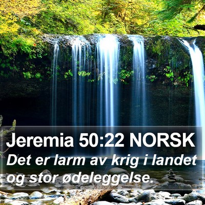 Jeremia 50:22 NORSK Bible Verse Image