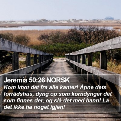 Jeremia 50:26 NORSK Bible Verse Image