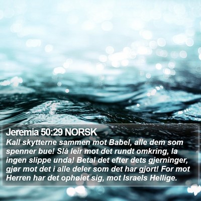 Jeremia 50:29 NORSK Bible Verse Image