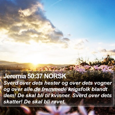 Jeremia 50:37 NORSK Bible Verse Image