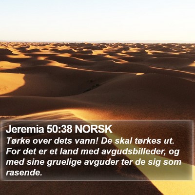 Jeremia 50:38 NORSK Bible Verse Image
