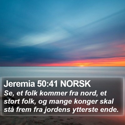 Jeremia 50:41 NORSK Bible Verse Image