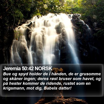 Jeremia 50:42 NORSK Bible Verse Image