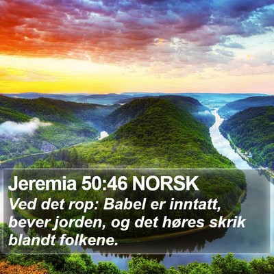 Jeremia 50:46 NORSK Bible Verse Image