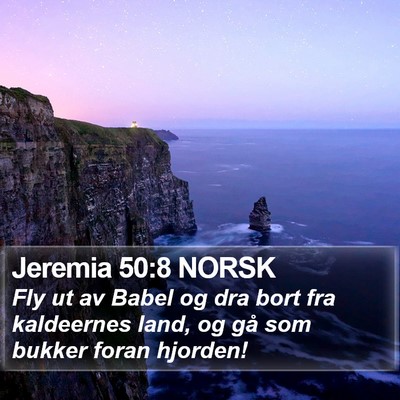 Jeremia 50:8 NORSK Bible Verse Image