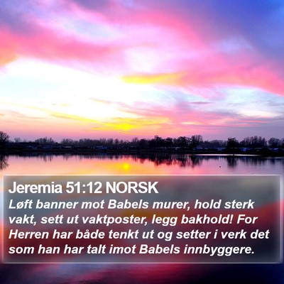 Jeremia 51:12 NORSK Bible Verse Image