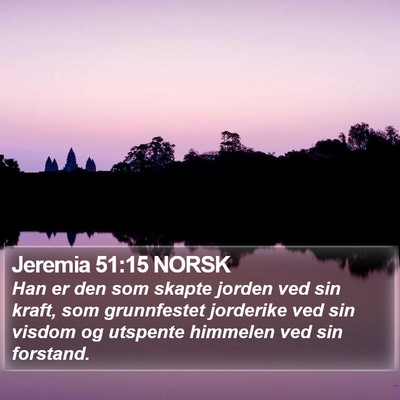 Jeremia 51:15 NORSK Bible Verse Image