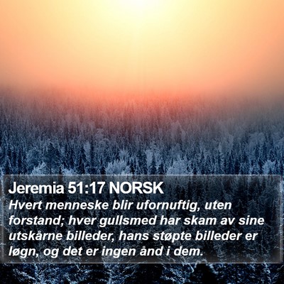 Jeremia 51:17 NORSK Bible Verse Image