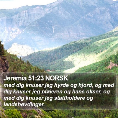 Jeremia 51:23 NORSK Bible Verse Image