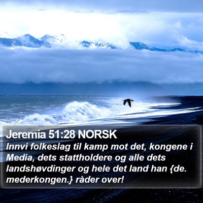 Jeremia 51:28 NORSK Bible Verse Image