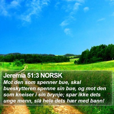 Jeremia 51:3 NORSK Bible Verse Image