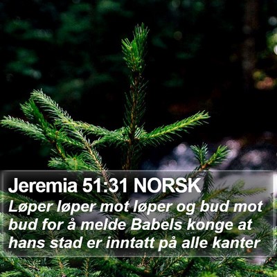 Jeremia 51:31 NORSK Bible Verse Image