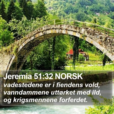 Jeremia 51:32 NORSK Bible Verse Image