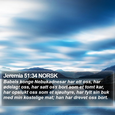 Jeremia 51:34 NORSK Bible Verse Image
