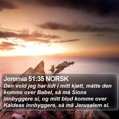 Jeremia 51:35 NORSK Bible Verse Image