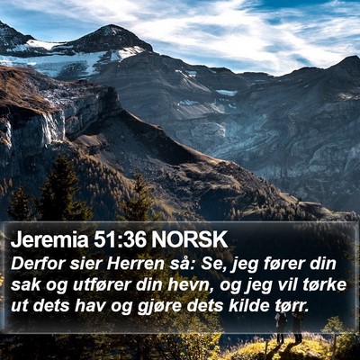 Jeremia 51:36 NORSK Bible Verse Image