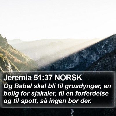 Jeremia 51:37 NORSK Bible Verse Image