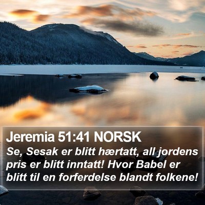 Jeremia 51:41 NORSK Bible Verse Image