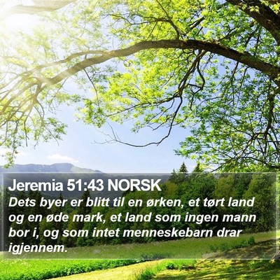 Jeremia 51:43 NORSK Bible Verse Image