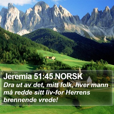 Jeremia 51:45 NORSK Bible Verse Image