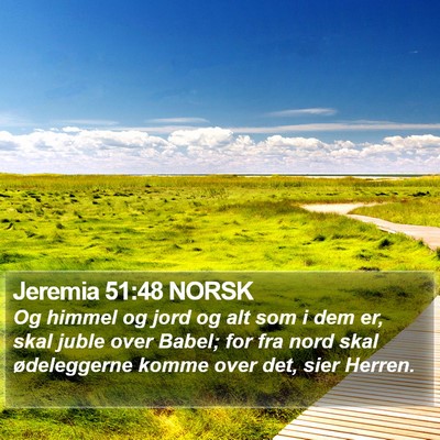 Jeremia 51:48 NORSK Bible Verse Image