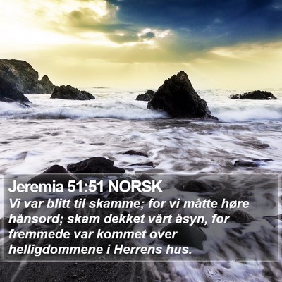 Jeremia 51:51 NORSK Bible Verse Image