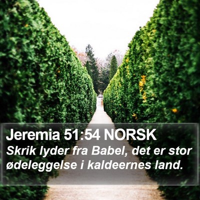 Jeremia 51:54 NORSK Bible Verse Image