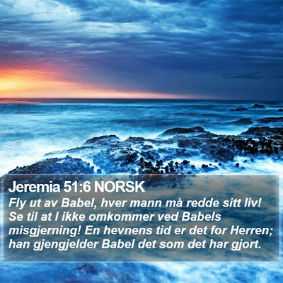 Jeremia 51:6 NORSK Bible Verse Image