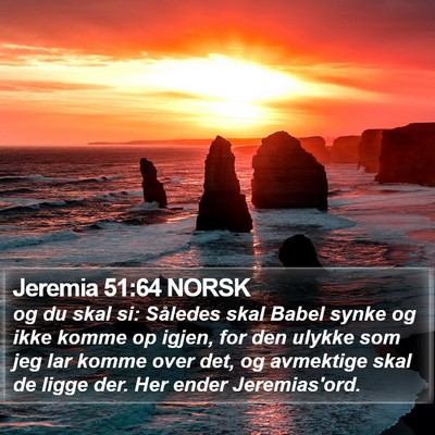 Jeremia 51:64 NORSK Bible Verse Image