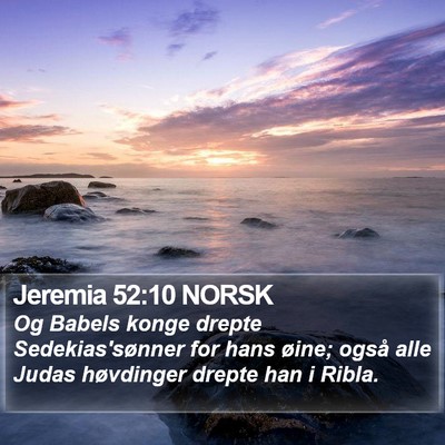 Jeremia 52:10 NORSK Bible Verse Image