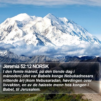 Jeremia 52:12 NORSK Bible Verse Image