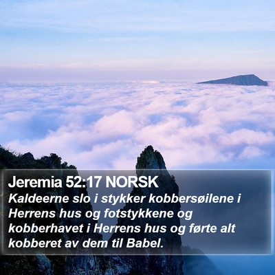Jeremia 52:17 NORSK Bible Verse Image