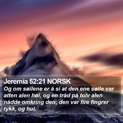 Jeremia 52:21 NORSK Bible Verse Image