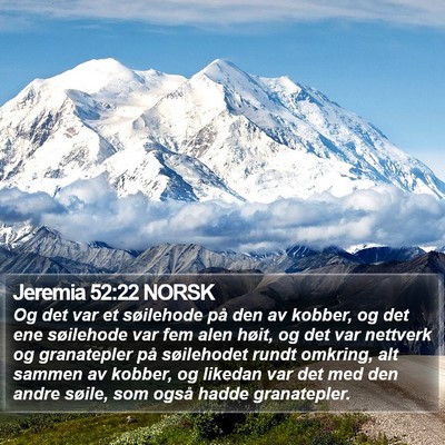 Jeremia 52:22 NORSK Bible Verse Image