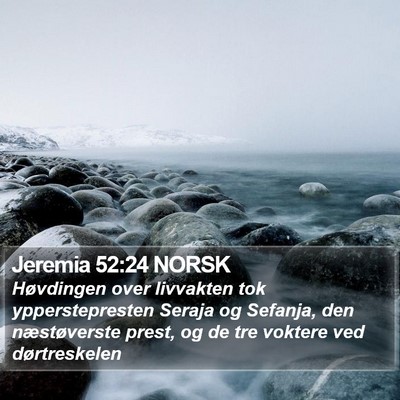 Jeremia 52:24 NORSK Bible Verse Image