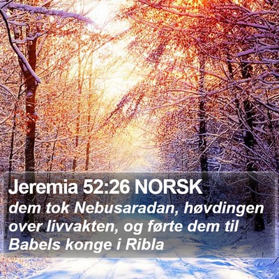 Jeremia 52:26 NORSK Bible Verse Image