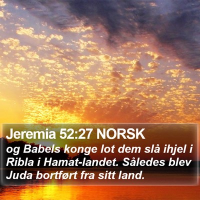 Jeremia 52:27 NORSK Bible Verse Image