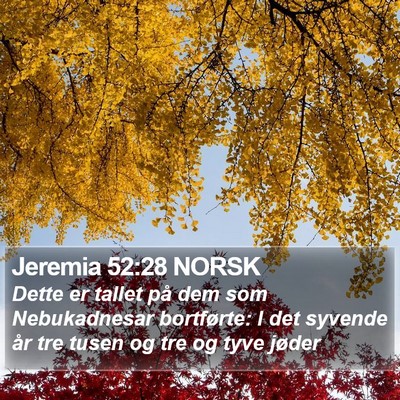 Jeremia 52:28 NORSK Bible Verse Image