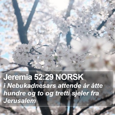 Jeremia 52:29 NORSK Bible Verse Image