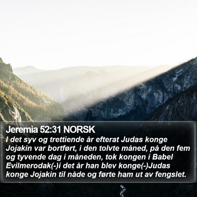 Jeremia 52:31 NORSK Bible Verse Image