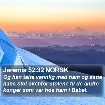 Jeremia 52:32 NORSK Bible Verse Image