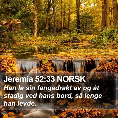 Jeremia 52:33 NORSK Bible Verse Image
