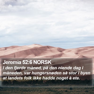 Jeremia 52:6 NORSK Bible Verse Image