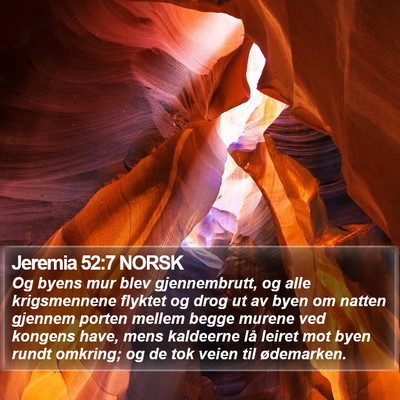 Jeremia 52:7 NORSK Bible Verse Image