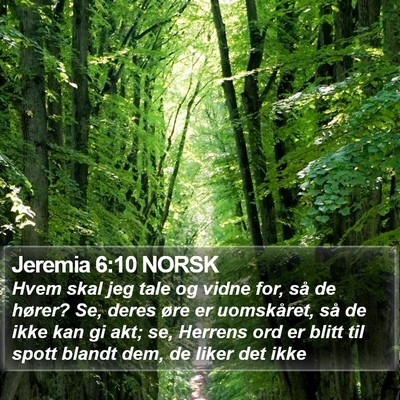 Jeremia 6:10 NORSK Bible Verse Image