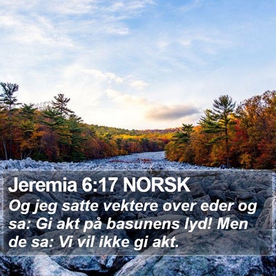 Jeremia 6:17 NORSK Bible Verse Image
