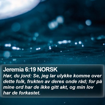 Jeremia 6:19 NORSK Bible Verse Image