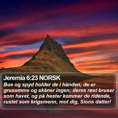Jeremia 6:23 NORSK Bible Verse Image