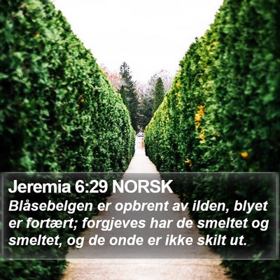 Jeremia 6:29 NORSK Bible Verse Image