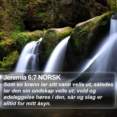 Jeremia 6:7 NORSK Bible Verse Image